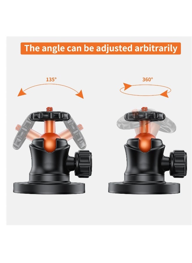 Generic - Magnet Camera Mount for GoPro,Magnetic Mount Base Stand with 1/4-20 Thread Camera Mount with 360° Ball Head for Car Body with GoPro Max Hero 11 10 9 8 7 6 5/DJI Osmo/AKASO/SJCAM/Action - Image 1