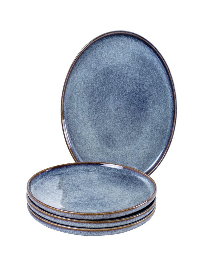 UNICASA 11 Inch Ceramic Dinner Plates Set of 4 – Large Blue Plates for Dinner, Salad, Dessert & Pasta, Durable Serving Dishes, Microwave & Dishwasher Safe - Image 1