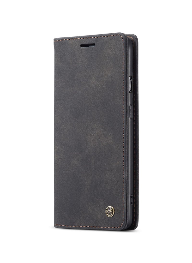 CaseMe CaseMe Oneplus 8T Case Wallet, for Oneplus 8T Wallet Case Book Folding Flip Folio Case with Magnetic Kickstand Card Slots Protective Cover - Black  - Image 2