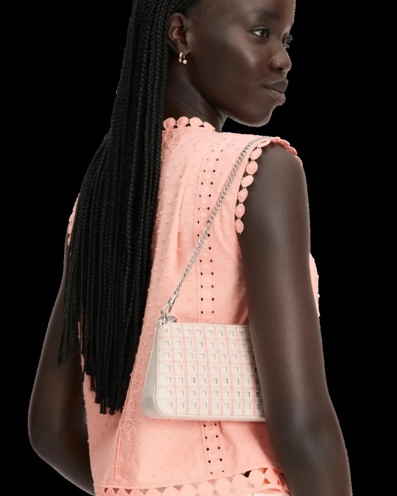 Kate Spade Grace Perforated Fine Grain Leather Pochette