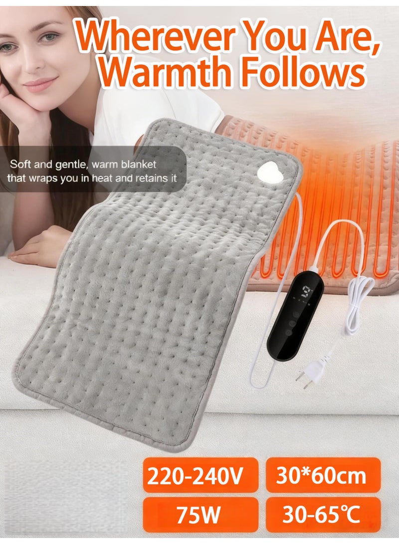 Electric Heated Blanket Mattress Neck Back Shoulder Hip Waist Lumbar Tummy Ankle Massage Therapy Heating Pad Massager for Muscles Whole Body Pain Relief and Relaxation - Image 1