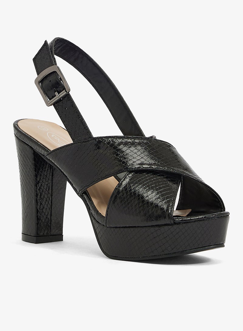 سبوت أون صندل بكعب منصة - Image 2