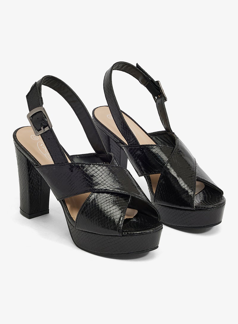 سبوت أون صندل بكعب منصة - Image 4