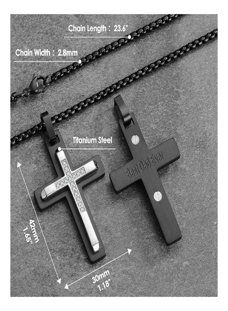 Zifeel Men's Cross pendant for Men, Dad, Husband - Jewellery Gift for Father's Day, Valentines Day, Anniversary, Birthday. - Image 2