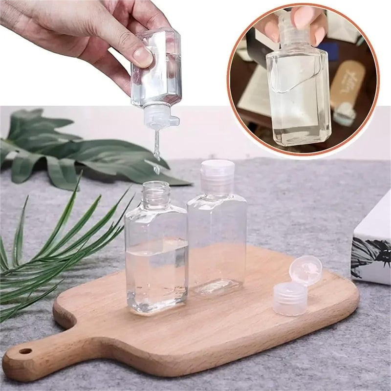 Empty Hand Sanitizer Bottles 60Pcs 60ml Plastic Travel Bottles - Refillable, Leak-Proof Flip Cap (Sanitizer/Soap) - Image 2