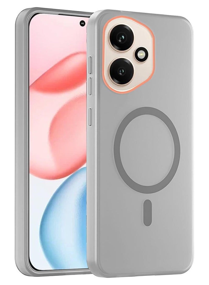 Wtech Honor 400 5G 2025 Hybrid Translucent Magsafe with Magnetic Charging Raised Camera Lips Elegant Look Case Cover (MCMPMN) - Grey - Image 1