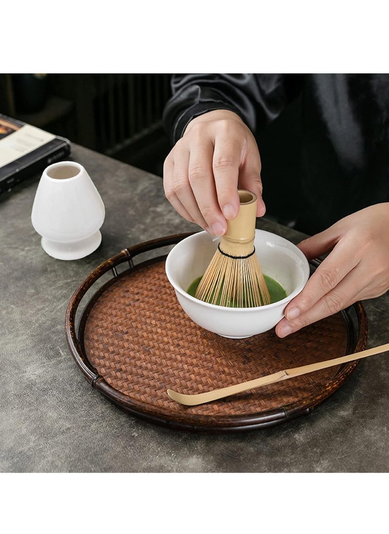 Arabest Traditional Matcha Tool, Bamboo Matcha Set with Tea Whisk, Hooked Scoop and Ceramic Whisk Holder, Perfect Matcha Kit for Matcha Tea Ceremony (Black)  - Image 4