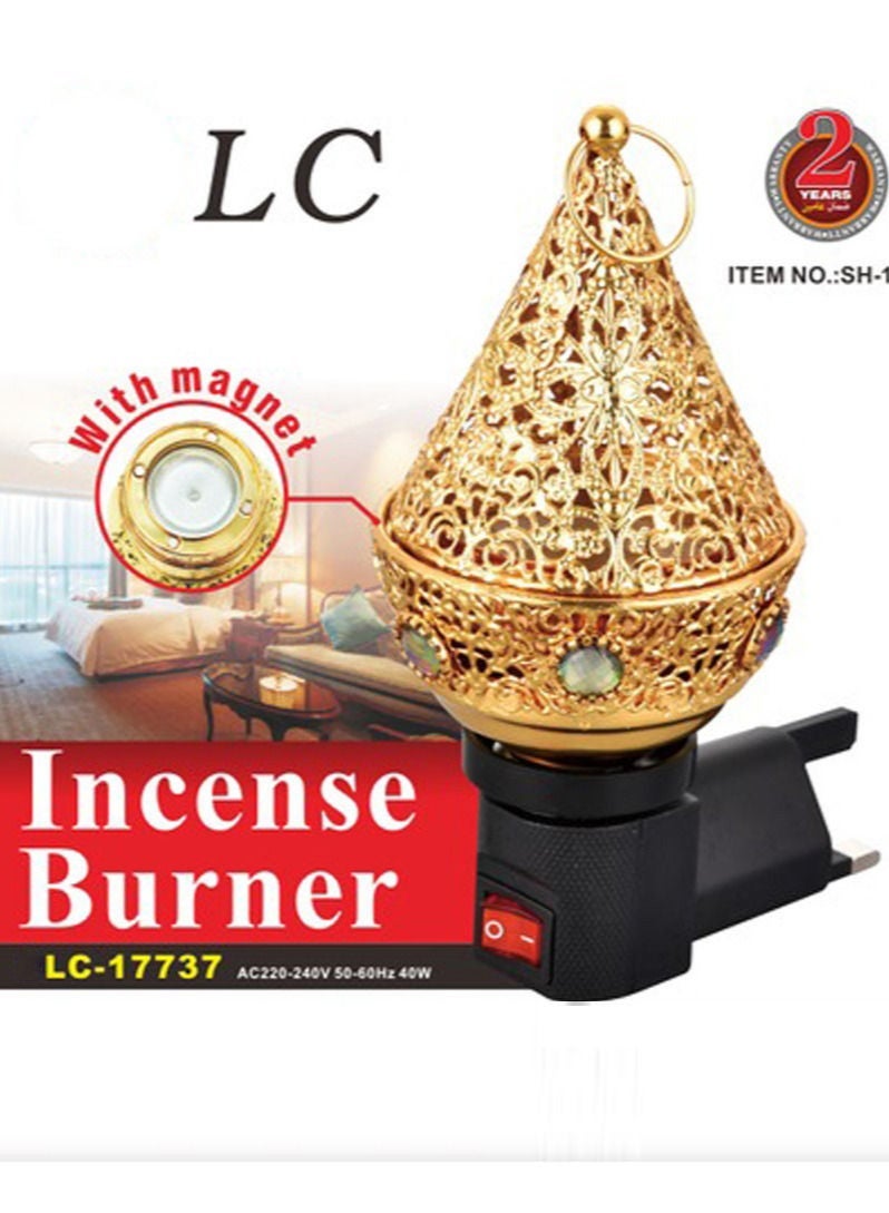 ال سي مبخرة كهربائية 40 واط ذهبية للحائط - Image 2