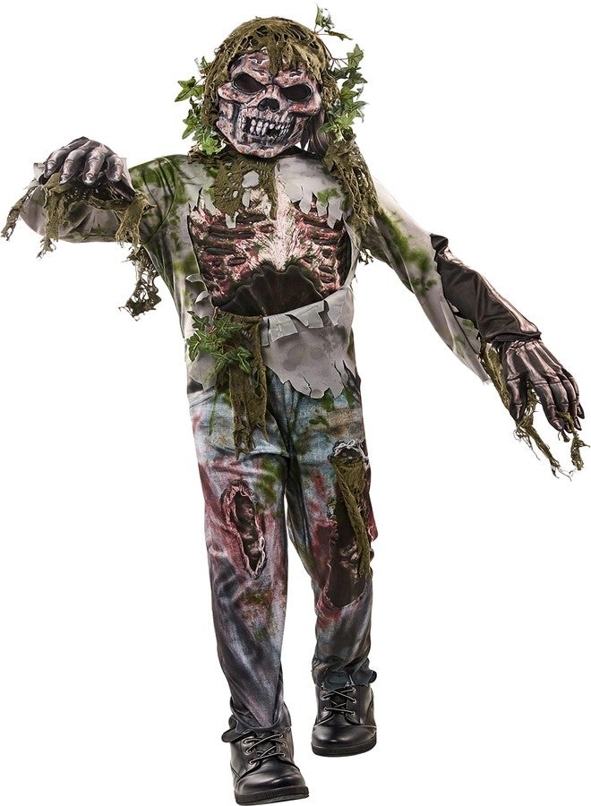Rubies Boy's Forum Novelties Swamp Zombie Costume Jumpsuit and Mask for Themed Parties and Halloween, As Shown, Medium - Image 1