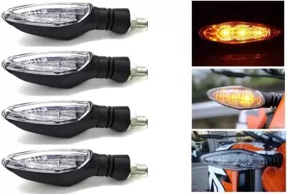 Autozap Turn Signals Indicator Light Blinker Yellow Light Compatible for KTM 125/200/250/390 Duke RC (Unbreakable Light (Pack of 4) - Image 1