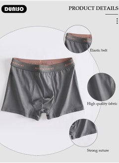 DUNISO 3 Pack Men's Briefs Set Men's Cotton Boxers Short Briefs Underwear Breathable and Soft Underpants with High Elastic Waistband  - Image 2