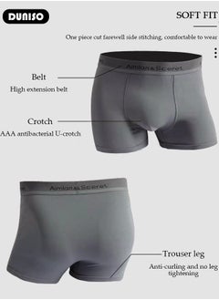 DUNISO 3 Pack Men's Briefs Set Men's Cotton Boxers Short Briefs Underwear Breathable and Soft Underpants with High Elastic Waistband  - Image 3