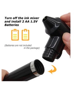 Tonbao Ink Mixer - TONBAO Pigment Mixer with 100 Ink Mixing Sticks Black Electric Ink Mixer Machine Color Mixer Machine for Makeup Supplies  - Image 4