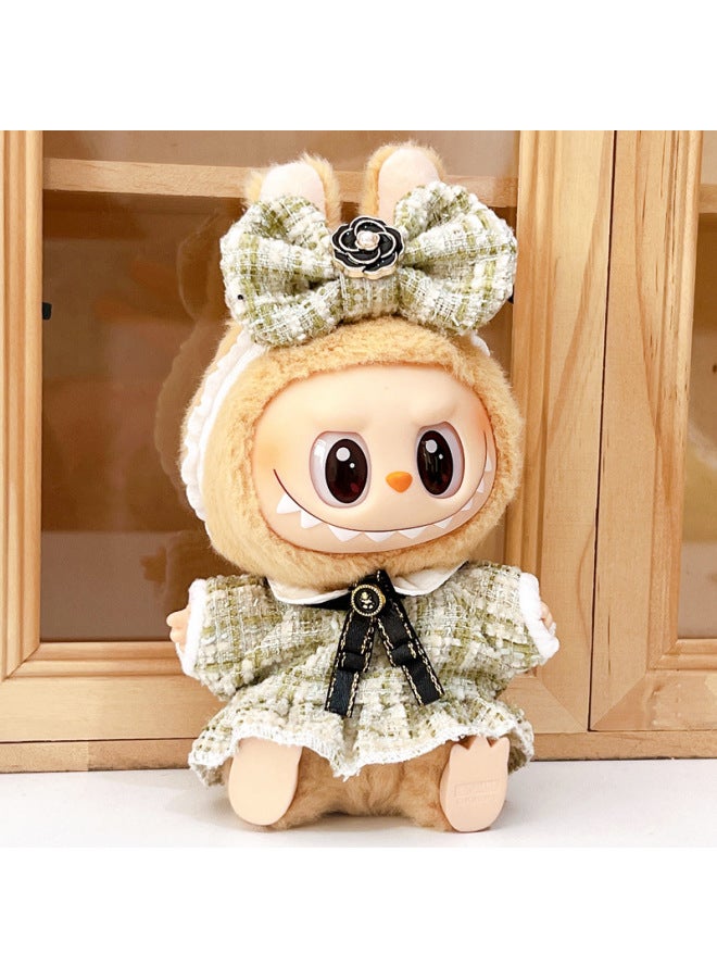 Party Themed Sitting Labubu Vinyl Dolls Clothing Realistic Toy Figures Collectible Blind Box Charms Stock Available-Color:White City Dress-Height:One Or Two Generations Of Cloth Wear  - Image 4