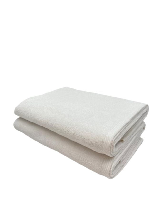 BYFT Iris (White) Premium Plain Bath Sheet(90x180,Set of 1) 100% Cotton, Highly Absorbent and Ultrasoft Quick Dry Bath Linen-550 GSM  - Image 3