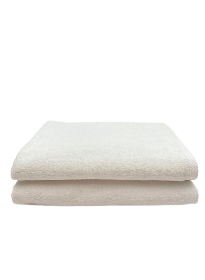 BYFT Iris (White) Premium Plain Bath Sheet(90x180,Set of 1) 100% Cotton, Highly Absorbent and Ultrasoft Quick Dry Bath Linen-550 GSM  - Image 2