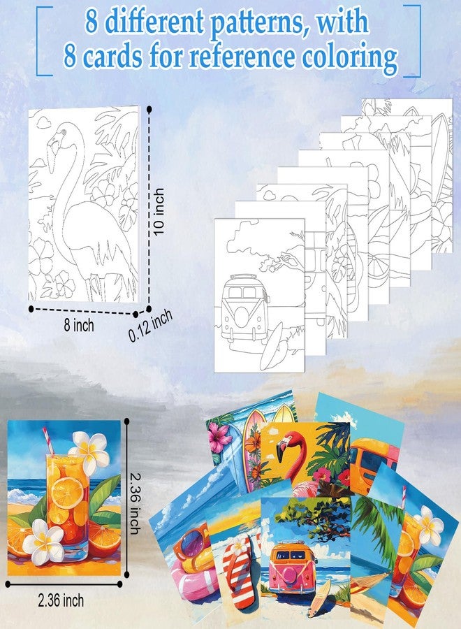 Cholemy 36 Pcs Paint and Sip Kit for Adults 8''x10'' Pre Drawn Canvas for Painting DIY Afro Acrylic Painting Kit Wood Easel Brushes Date Night Bulk for Father's Day Party Gifts(Hawaii) - Image 3