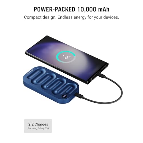 DailyObjects Loop Qi2 Certified 10000 Mah Mag-Safe Compatible Aluminium Wireless Power Bank|Fast Charging| Compatible with Samsung/OnePlus/iPhone 12/13/14/15/16/Pro Max | Pocket Size - Blue - Image 3