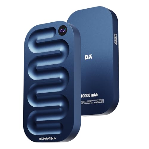 DailyObjects Loop Qi2 Certified 10000 Mah Mag-Safe Compatible Aluminium Wireless Power Bank|Fast Charging| Compatible with Samsung/OnePlus/iPhone 12/13/14/15/16/Pro Max | Pocket Size - Blue - Image 1