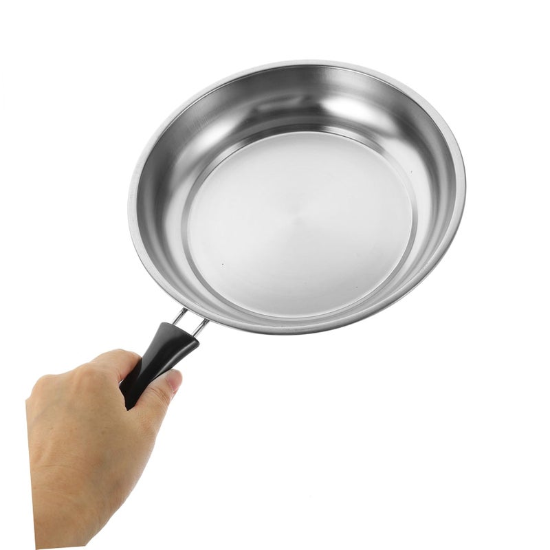 Stainless Steel Induction Cookware Set 3 Piece Flat Bottom Frying Pan Soup Pot Milk Pot - Image 4