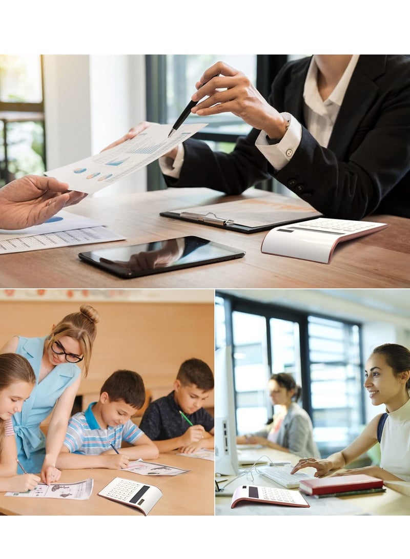 Generic Rose Gold 10-Digit Solar Battery Desktop Calculator - Dual Power with Large LCD Display, Essential Office Supplies & Accessories - Image 5