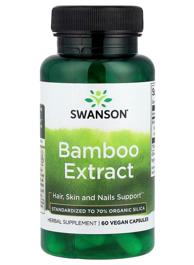 سوانسون مستخلص الخيزران 60 كبسولة نباتية (300 ملغ لكل كبسولة) - Image 1