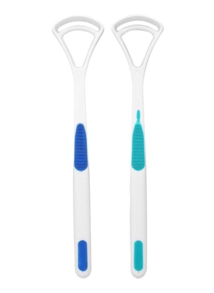 ORiTi 2 Pcs Tongue Scraper Oral Tongue Cleaner Mouth Tongue Cleaning Brush Fresh Breath Maker Oral Hygiene Care Brush  - Image 1