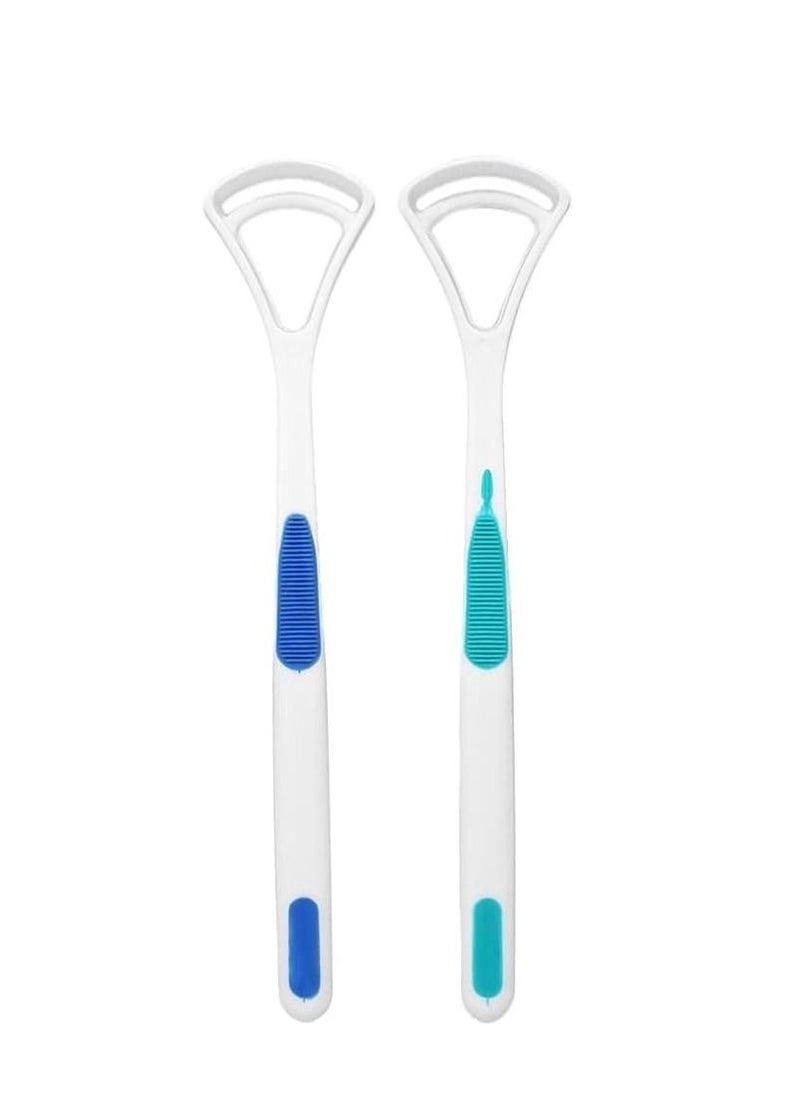 ORiTi 2 Pcs Tongue Scraper Oral Tongue Cleaner Mouth Tongue Cleaning Brush Fresh Breath Maker Oral Hygiene Care Brush  - Image 2
