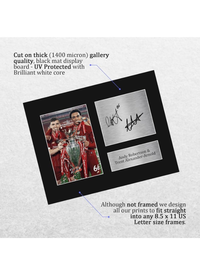 HWC Trading HWC Trading Trent Alexander-Arnold Andy Robertson Liverpool Gifts Printed Signed Autograph Picture for Football Fans and Supporters  - Image 4