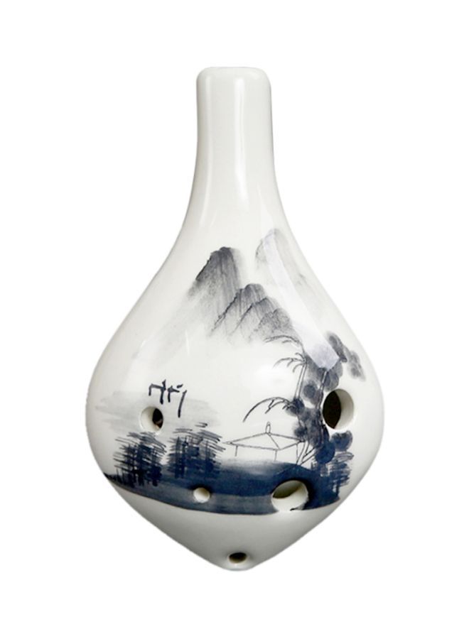 NIBEMINENT 6-Holes Ceramic Hand Painted Flute - Image 1