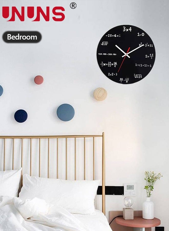 UNUNS 12 Inch Math Wall Clock, Unique Art Design, Mathematical Equations Wall Clock, Quartz Clock Unique Gift for Classroom Home Office - Image 2
