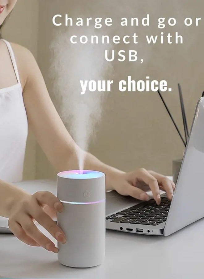 LENND Car Diffuser Car Humidifier, Cool Mist Portable Mini USB Humidifier for Plants Car Baby Bedroom with Auto Shut-Off, Best Personal Humidifier (320ML - White)  - Image 2