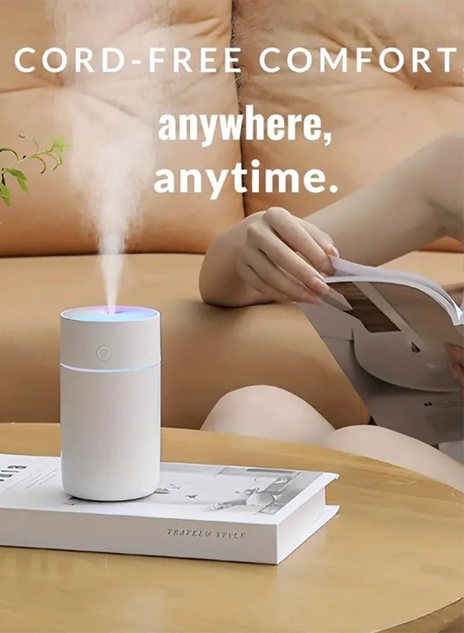 LENND Car Diffuser Car Humidifier, Cool Mist Portable Mini USB Humidifier for Plants Car Baby Bedroom with Auto Shut-Off, Best Personal Humidifier (320ML - White)  - Image 3