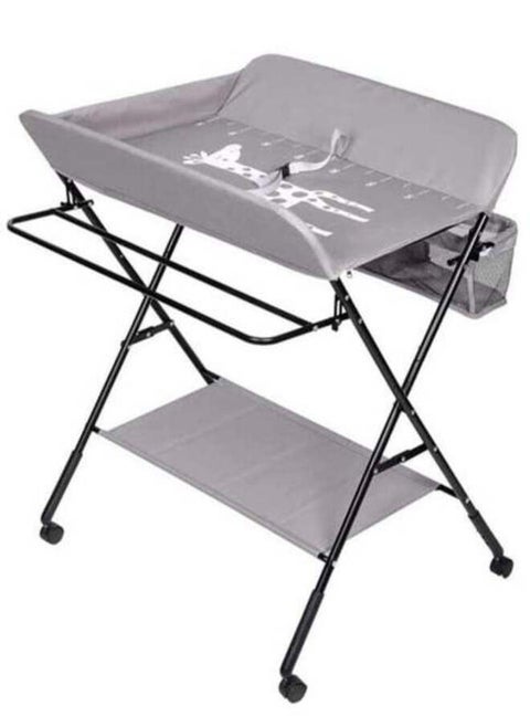 Foldable Baby Changing Table with Wheels and Storage Bag