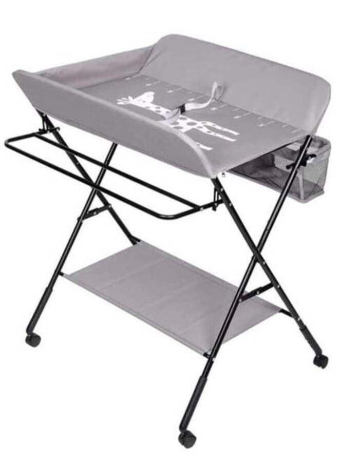 Foldable Baby Changing Table with Wheels and Storage Bag