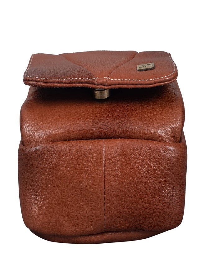 BRAND LEATHER Messenger Bag GENUINE LEATHER Shoulder Bags Travel Bag, Cross body Bags for Work Business (TAN) - Image 4
