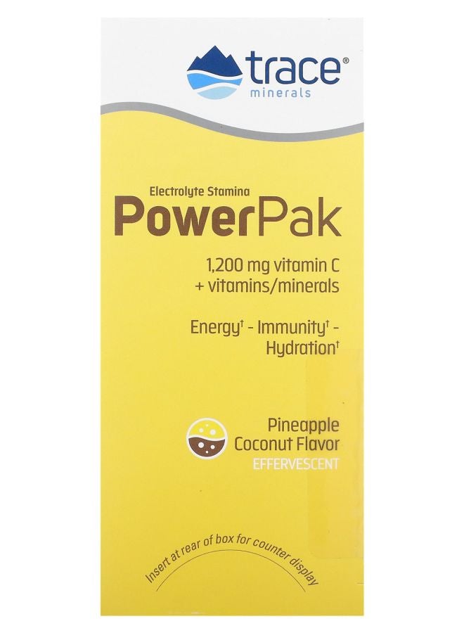 TRACE Power Pak Pineapple Coconut 30 Packets 0.22 oz (6.1 g) Each