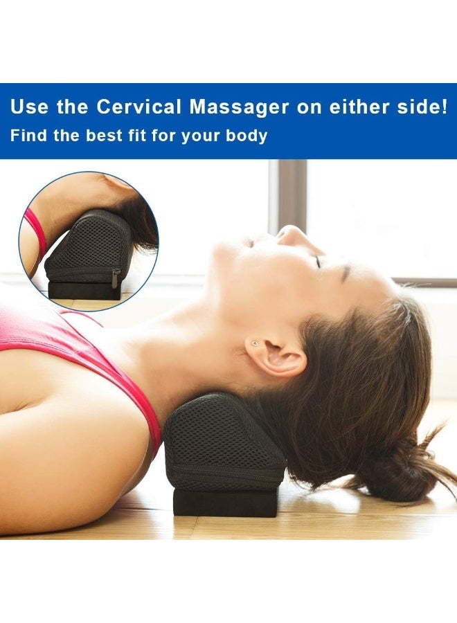 StrongTek Neck Stretcher Cervical Traction Device for Head, Shoulder, and Spine Alignment, Cushioned Chiropractic Pillow for TMJ Pain Relief, Stretching, and Physical Therapy - Image 4