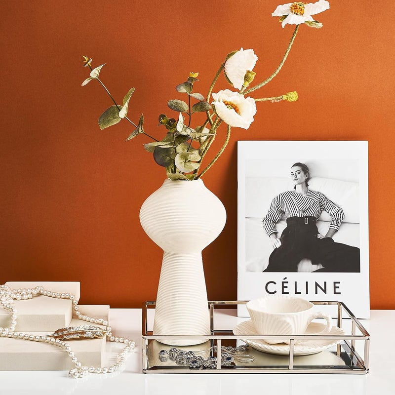 PuTwo Mirror Tray - Silver Perfume & Jewelry Organizer, Decorative Vanity Tray for Bathroom Counter - Image 4