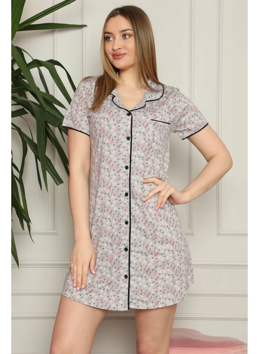 اكبينيز Women's Cotton Nightgown 1003