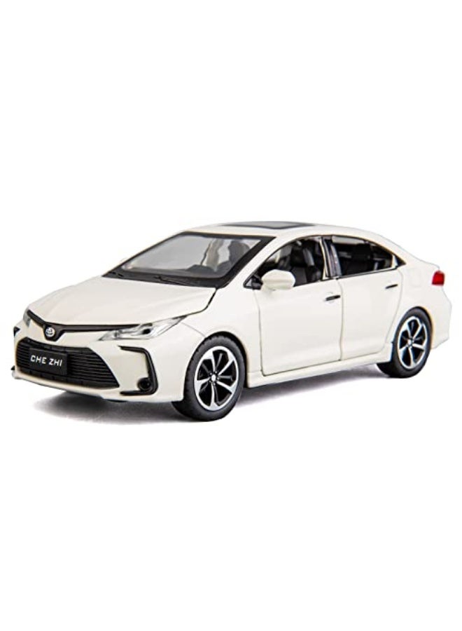 BDTCTK Kids Boy and Girl 1: 32 Toyota Corolla Model Car Toy, White - Image 1
