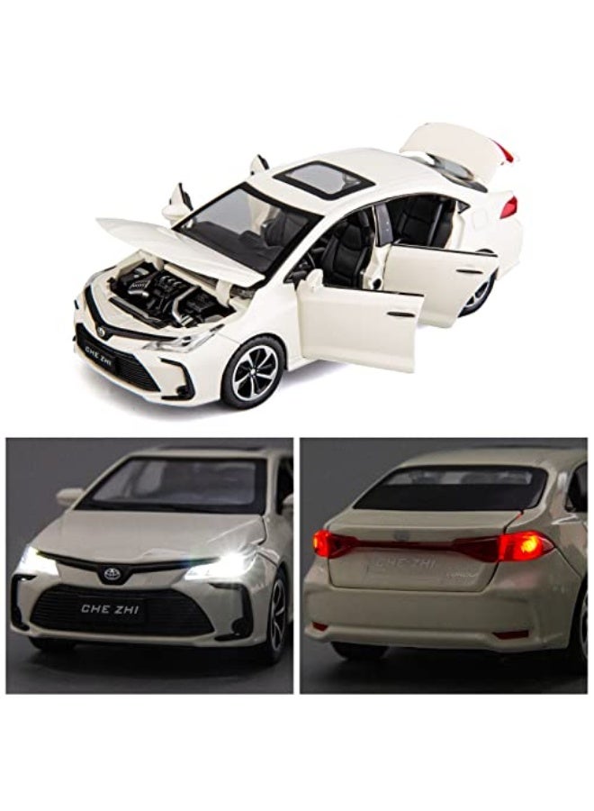 BDTCTK Kids Boy and Girl 1: 32 Toyota Corolla Model Car Toy, White - Image 3