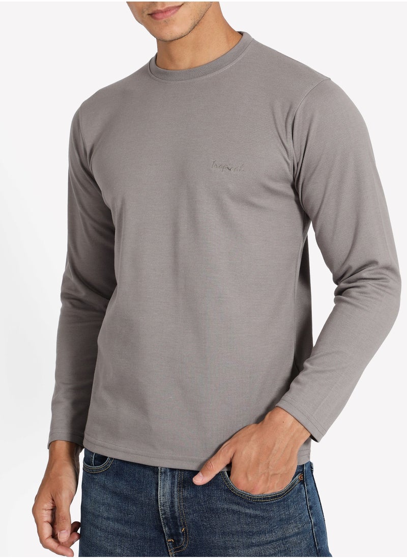 Tropical Solid Pattern Long Sleeve T-Shirt  - Image 4