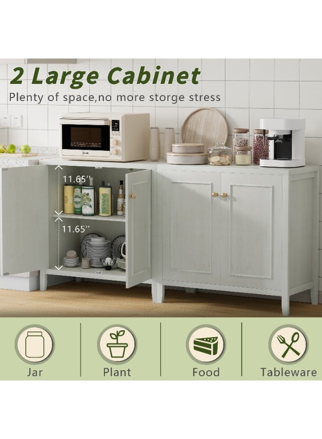 Chogori Modern Floor Storage Cabinet with 2 Doors and Adjustable Shelf - Freestanding Buffet Cabinet for Kitchen, Bathroom, Living Room, Entryway, Office & Restaurant Organizer - Image 5
