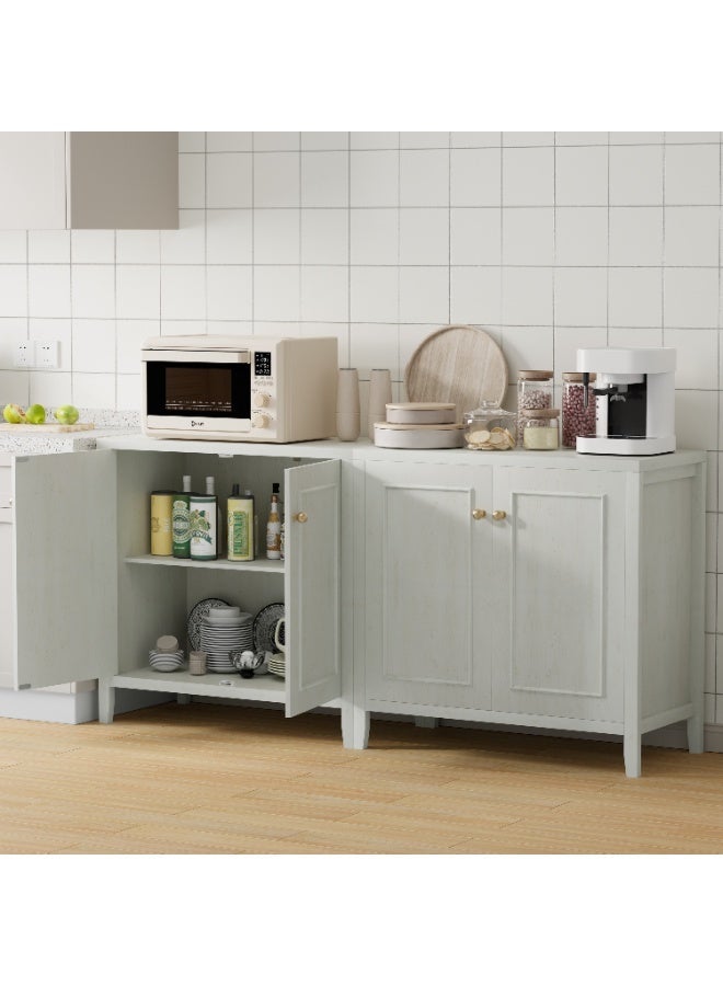 Chogori Modern Floor Storage Cabinet with 2 Doors and Adjustable Shelf - Freestanding Buffet Cabinet for Kitchen, Bathroom, Living Room, Entryway, Office & Restaurant Organizer - Image 2
