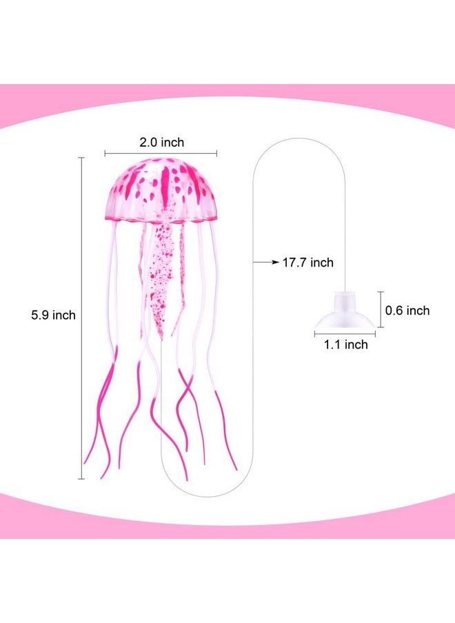DATOO DaToo Aquarium Artificial Glowing Jellyfish Fish Tank Ornament Aquarium Silicone Decoration, 6 Pack, 1 Yr Warranty  - Image 2
