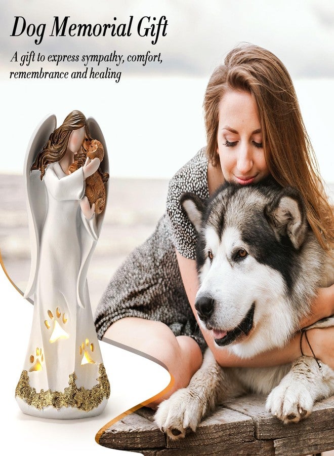 INLOMEM Dog Memorial Gifts for Loss of Pet, Hand-Sculpted Sympathy Gifts (White) - Image 2