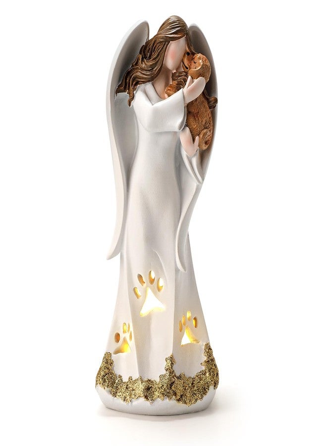 INLOMEM Dog Memorial Gifts for Loss of Pet, Hand-Sculpted Sympathy Gifts (White) - Image 1