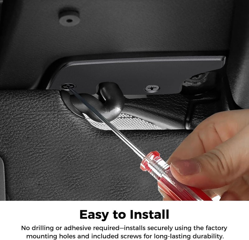 Eamplest Upgraded Full-Size Sun Visor Repair Kit for Jeep Wrangler JL JLU 2024-2026 & Gladiator JT 2024-2026 Accessories Aluminum Alloy Visor Repair Kit Heavy Duty Visor Mounting Clips Replacement - Image 4