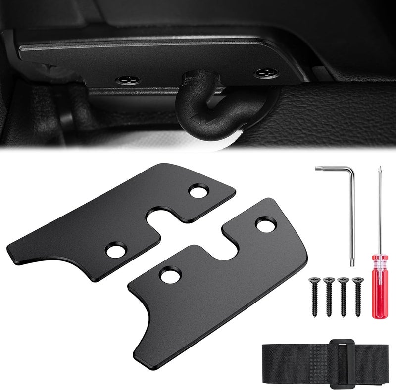 Eamplest Upgraded Full-Size Sun Visor Repair Kit for Jeep Wrangler JL JLU 2024-2026 & Gladiator JT 2024-2026 Accessories Aluminum Alloy Visor Repair Kit Heavy Duty Visor Mounting Clips Replacement - Image 1